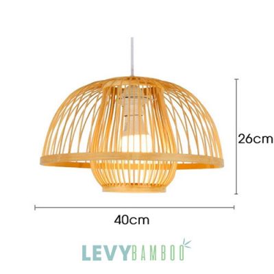 Đèn mây tre 2 lớp trang trí đẹp DMT228 Bamboo Lighting Lê Vy Bamboo