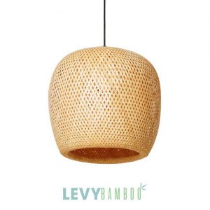 Đèn mây tre trang trí homestay phi 33x30 – DMT262 – Bamboo Lighting1