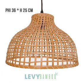 Đèn mây tre trang trí quán cafe – DMT261 – Bamboo Lighting