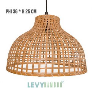 Đèn mây tre trang trí quán cafe – DMT261 – Bamboo Lighting