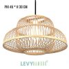 Đèn nan tre 2 lớp lồng vào nhau độc đáo – DMT249 – Bamboo Lighting1