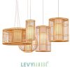 Đèn thả tăm tre hình trụ lồng nhiều kich thước cực đẹp – DMT286 – Bamboo Lighting