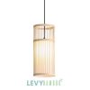 Đèn thả tăm tre hình trụ lồng vải một phần trang trí bàn ăn – DMT285 – Bamboo Lighting