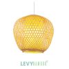 Đèn tre đan kiểu đan mắt cáo có lồng vải - DMT305 - Bamboo Lighting