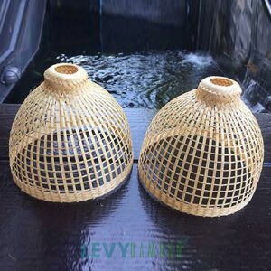 Đèn mây tre đan thả trần trang trí quán bún đậu - DMT307 - Bamboo Lighting