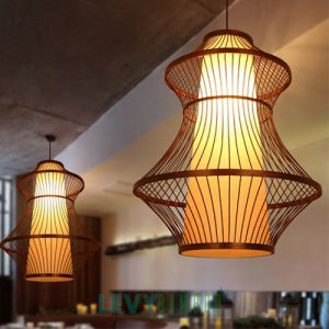 Đèn tăm tre loại lớn trang trí sảnh lớn, không gian rộng - DMT314 - Bamboo Lighting