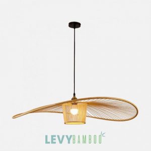 Đèn tăm tre hình cái nón nghệ thuật - DMT323 - Bamboo Lighting